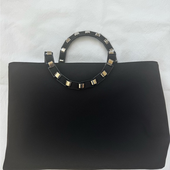Salvatore Ferragamo Black Tote with Silver Accents - Picture 4 of 8